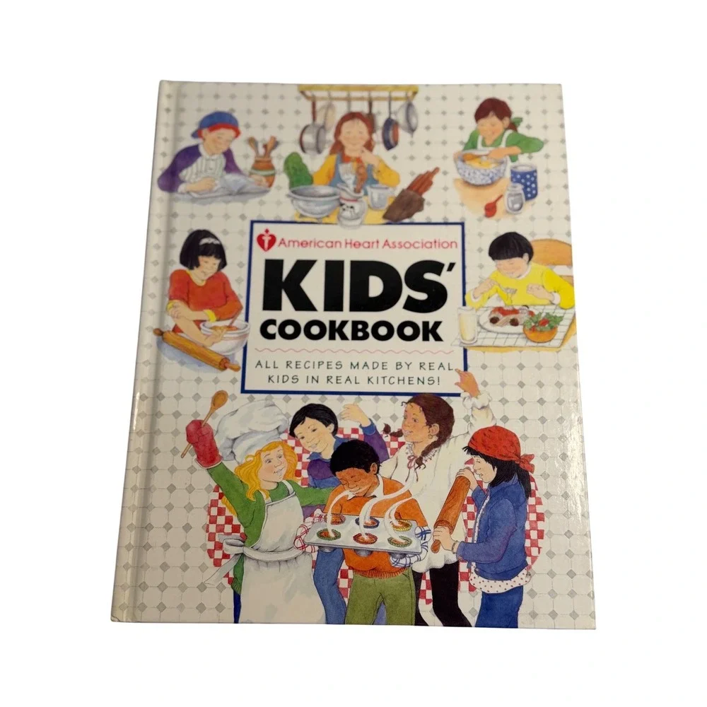 VTG American Heart Association Kids Cookbook White Hardcover Recipes Illustrated